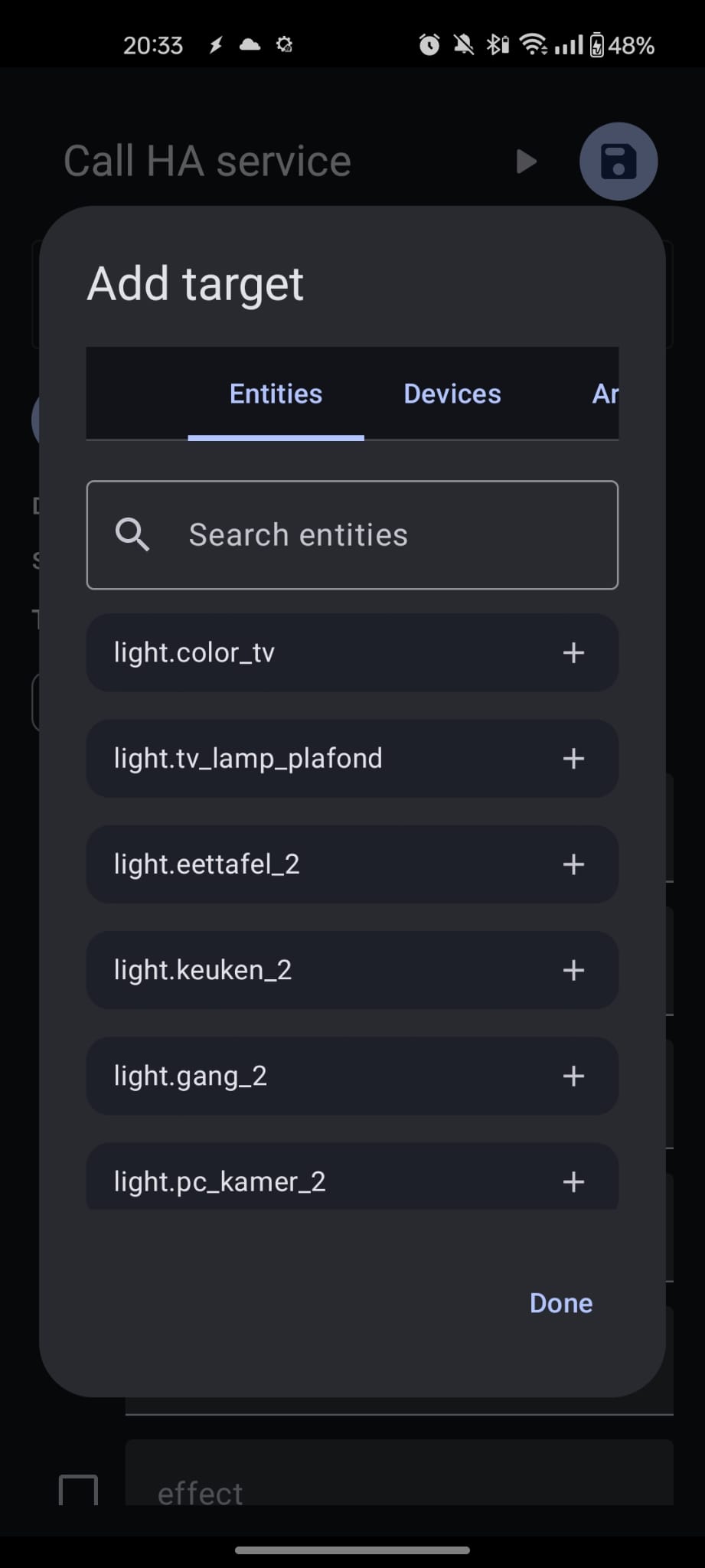 Entity / target picker